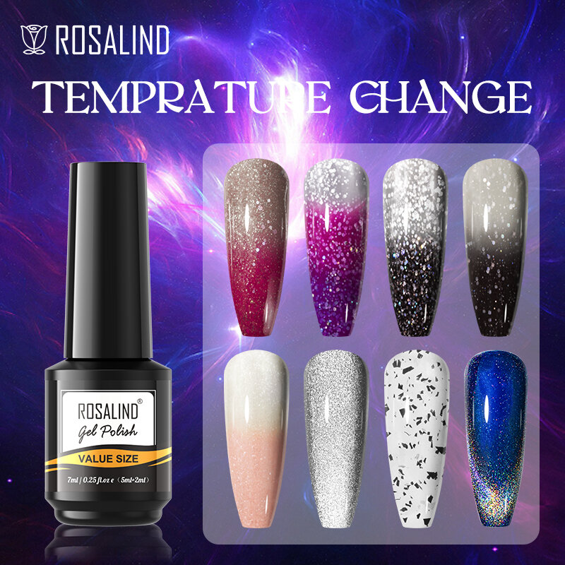 ROSALIND – vernis à ongles Gel UV LED, pour manucure, Semi-Permanent, nécessite une couche de finition, à trempage, 7ml