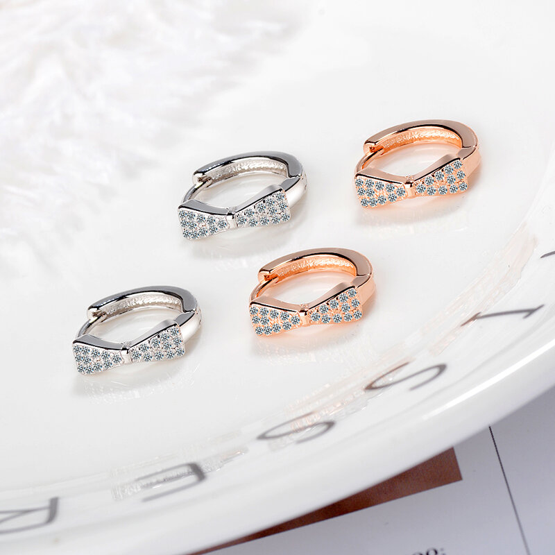 Sparkling Creed-pendientes de aro de mariposa moissanita para mujer, de plata 925 de alta calidad, joyería de moda con diamantes de carbono