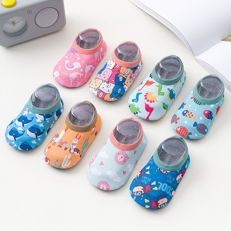 Calcetines antideslizantes para bebés, zapatos de Interior para niños pequeños, calcetines de suela suave