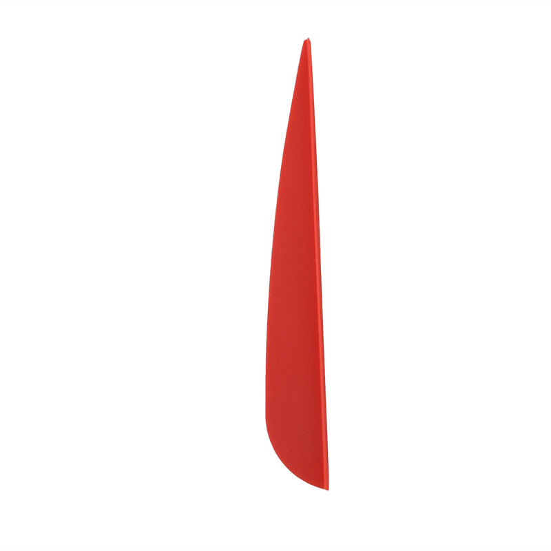 100 pçs flechas palhetas 4 Polegada plumas de plástico flexhing para diy flechas de tiro com arco, 50 pçs branco & 50 pçs vermelho