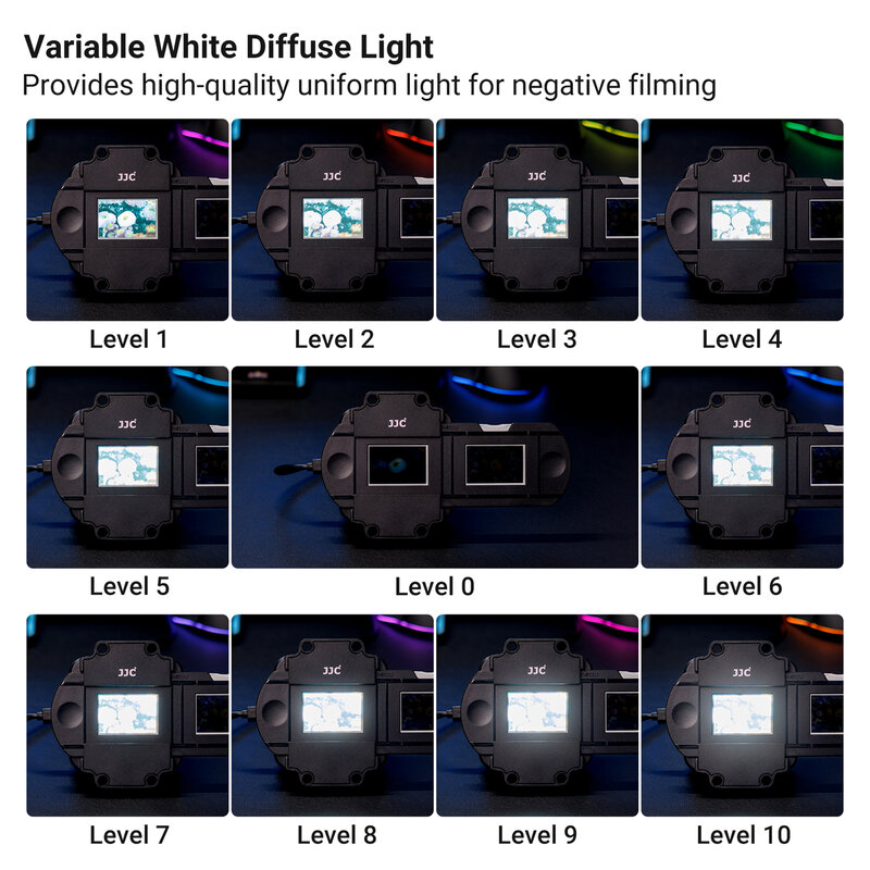 JJC Negative Copying LED Light Set for 35mm Film Negatives Film Digitizing Adapter Scanner with Strips & Slides Holder FDA-LED1