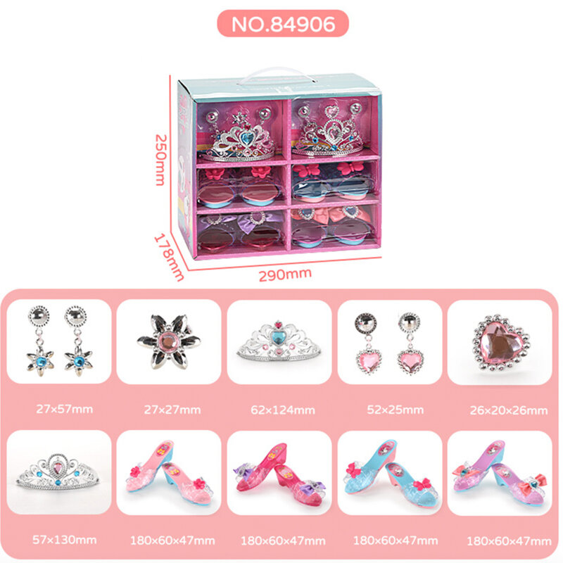 Play House Children Cute Girl Jewelry Box DIY Free Collocation Exquisite Princess Dress Up Toy