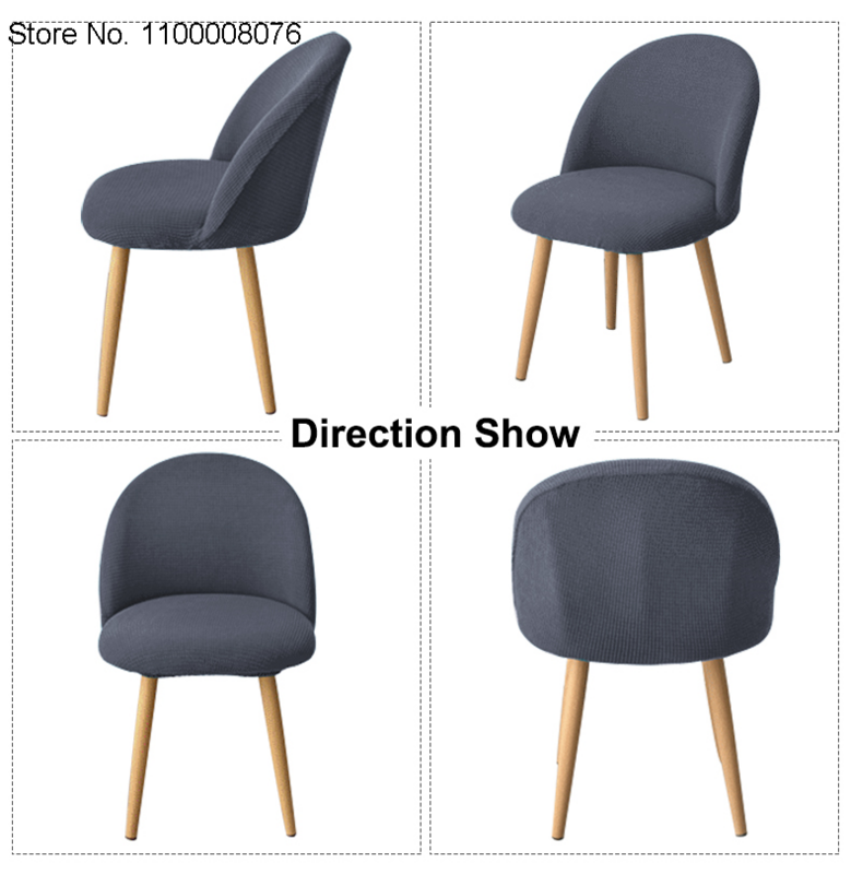 1 2 4 6 Pcs Duckbill Chair Cover Polar Fleece Fabric Chair Covers New Style Elastic Cushion Seat Covers Modern Home Decoration