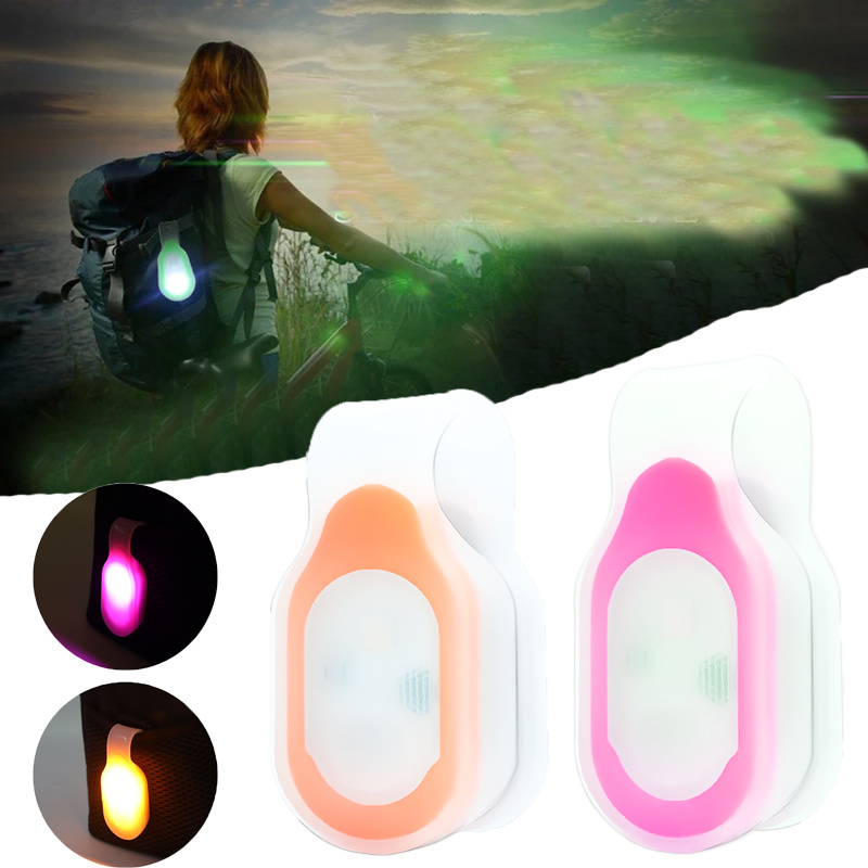 LED Magnetic Surfaces Lights Safety Hiking Running Warning Silicone Clip Reflective Lamp Emergency Strap Riding Safety Taillight