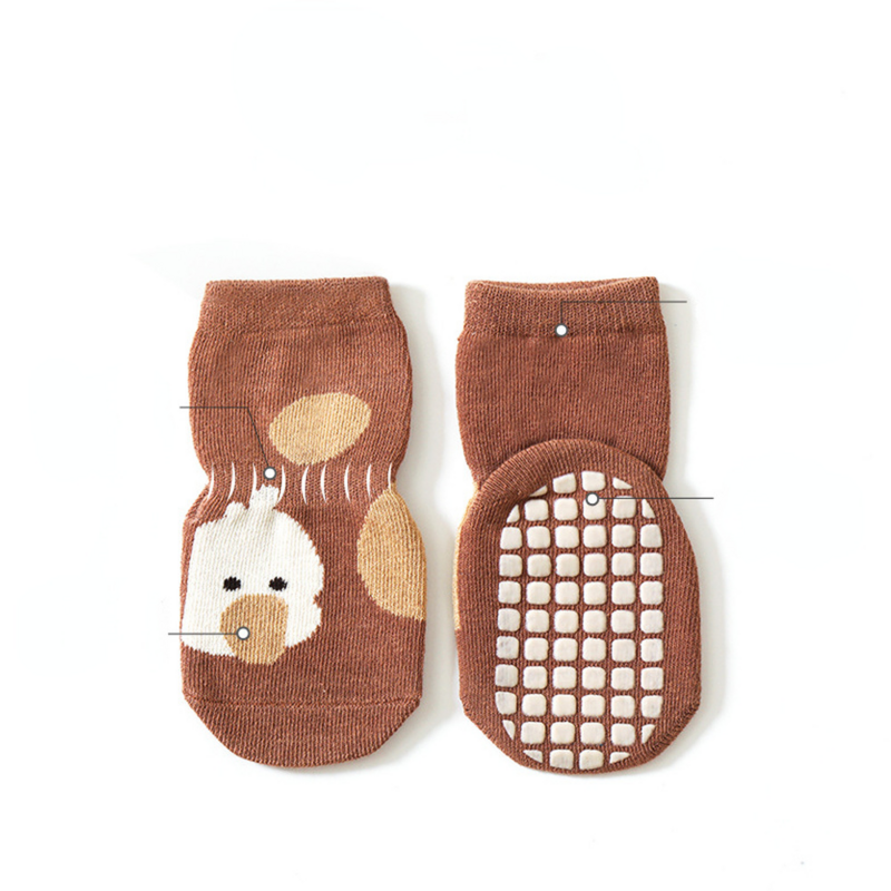 Детские Нескользящие силиконовые носки для пола, классные милые домашние хлопковые носки для малышей, Осень-зима 22