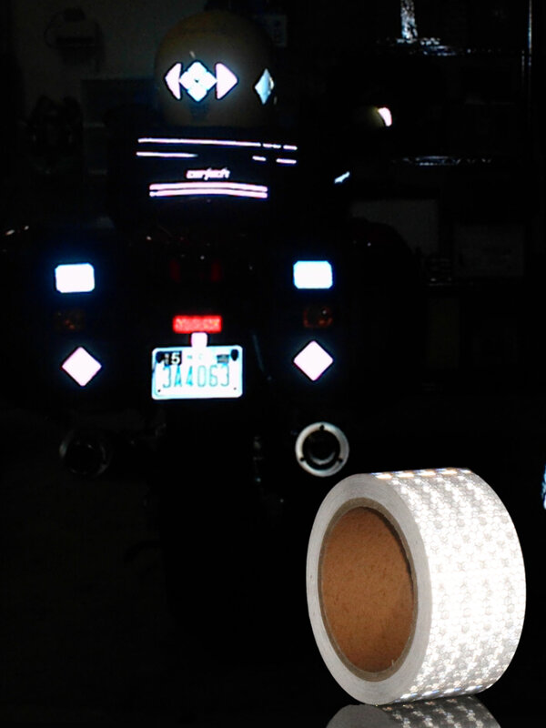 5cm * 300cm Auto Reflektierende Klebeband Sicherheit Warnung Auto Dekoration Aufkleber Reflektor Schutzhülle Band Streifen Film Auto Motorrad aufkleber