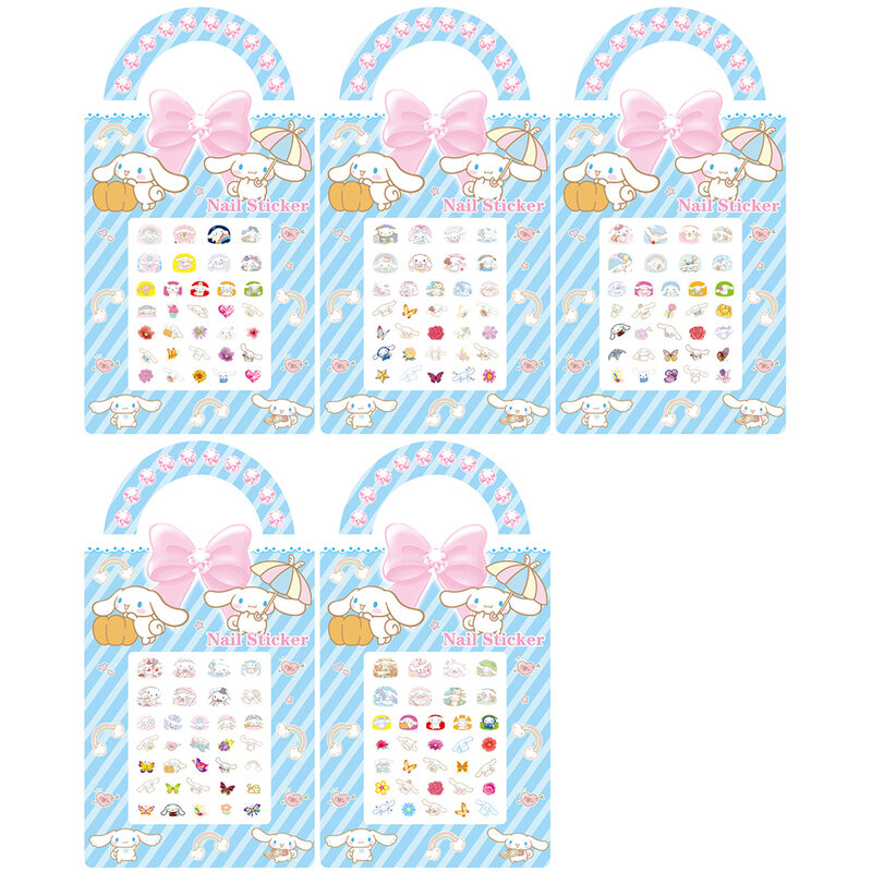 Cute Cartoon Hello Kitty 3D Sticker decorazione per unghie Sanrio accessori per Nail Art Melody Kulomi Nail Sticker forniture per Nail Art