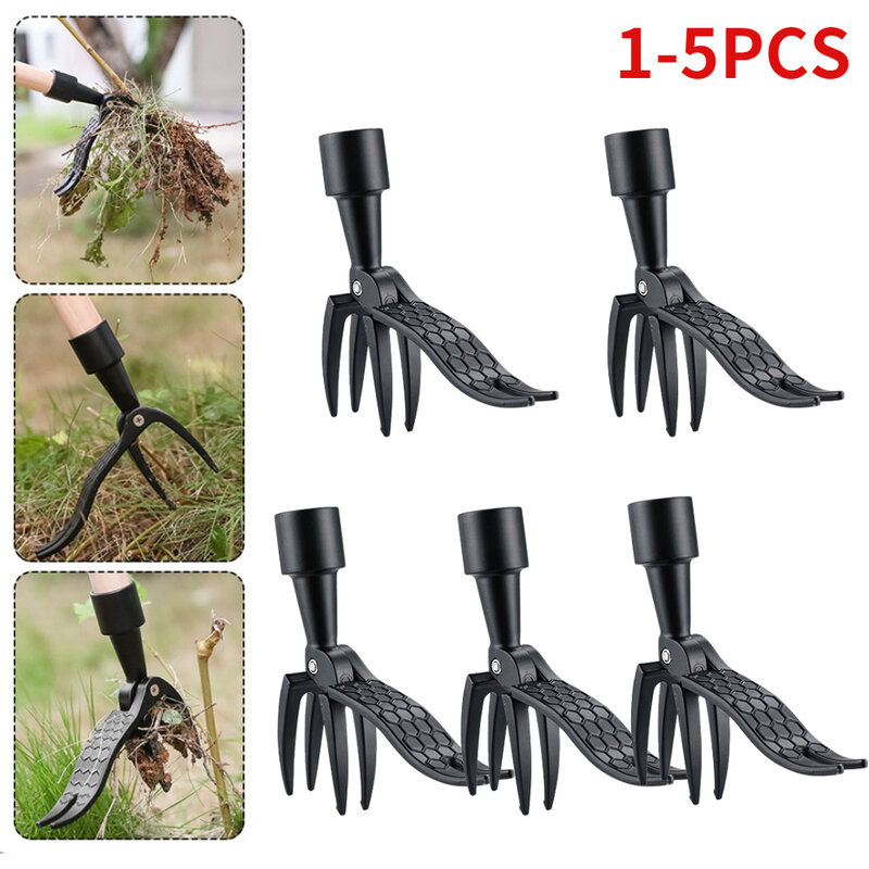 1-5 pces metal weeder a ferramenta de extrator de ervas daninhas garra removedor de raiz ferramenta assassino ao ar livre com pedal de pé ferramentas de jardim