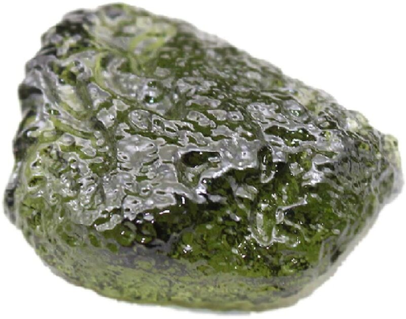 Colgante moldavita de forma Irregular para fabricación de joyas artísticas, meteorito checo, cristal en bruto, piedra energética, Verde