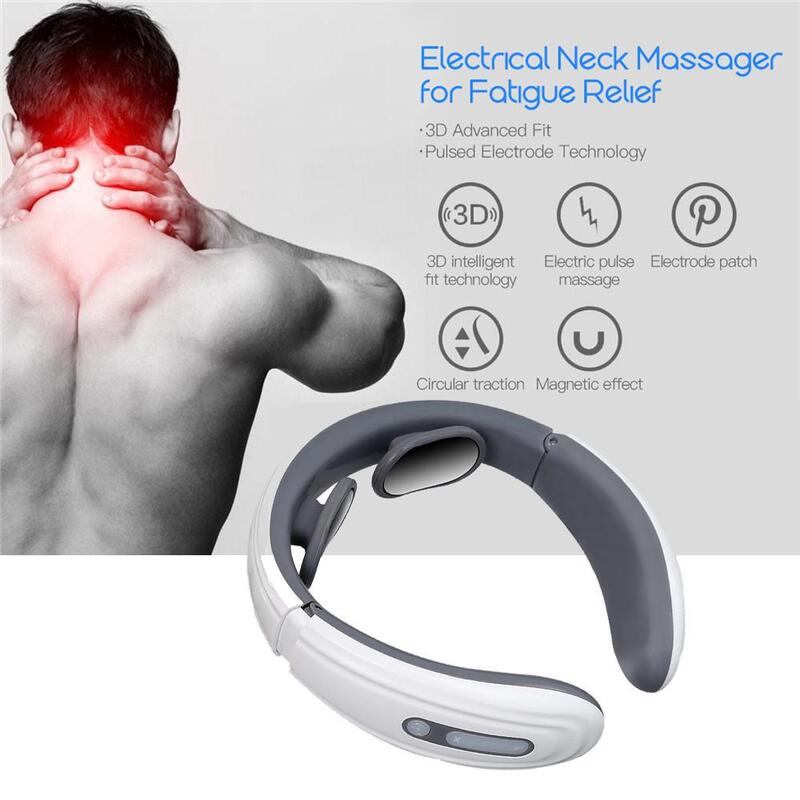 Cervical Massager Neck and Shoulder Electric Low Frequency Magnetic Therapy Pulse Pain Relief Relaxation Vertebra Physiotherapy
