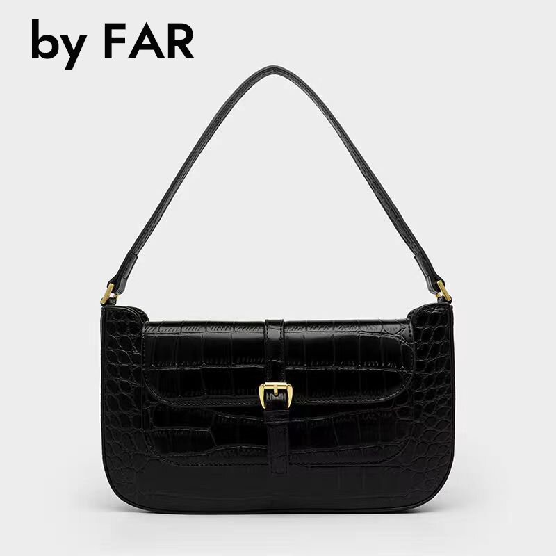 BY FAR Luxury Brand Handbag High-Quality Leather Material Vintage Underarm Patch Bag Messenger Bag Fashion Women's Bags Designer