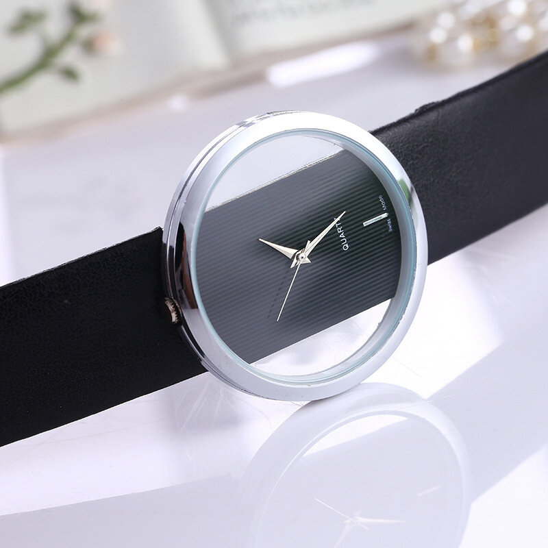 女性のための高級クォーツ時計,革の腕時計,アンティークスタイル,丸い,エレガント
