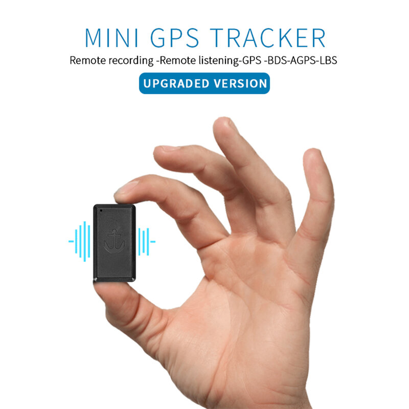 Mini GPS Tracker Car Portable with Audio GPS Locator for Vehicle Anti Theft Real-Time Tracking for Pets Kid for iOS Android