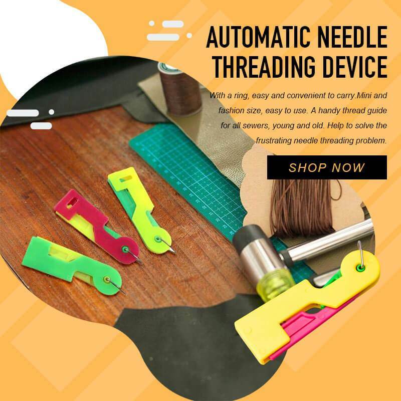 自動針読書deviceman Threader針挿入ツールシンプルな針ガイド自動縫製アクセサリー