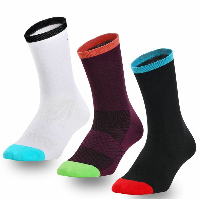 Sport Radfahren Socken Wettbewerb Lauf Compression Sport Crew Sport Socke Tragen-beständig Schweiß-absorbent Dünne Socken für Lauf