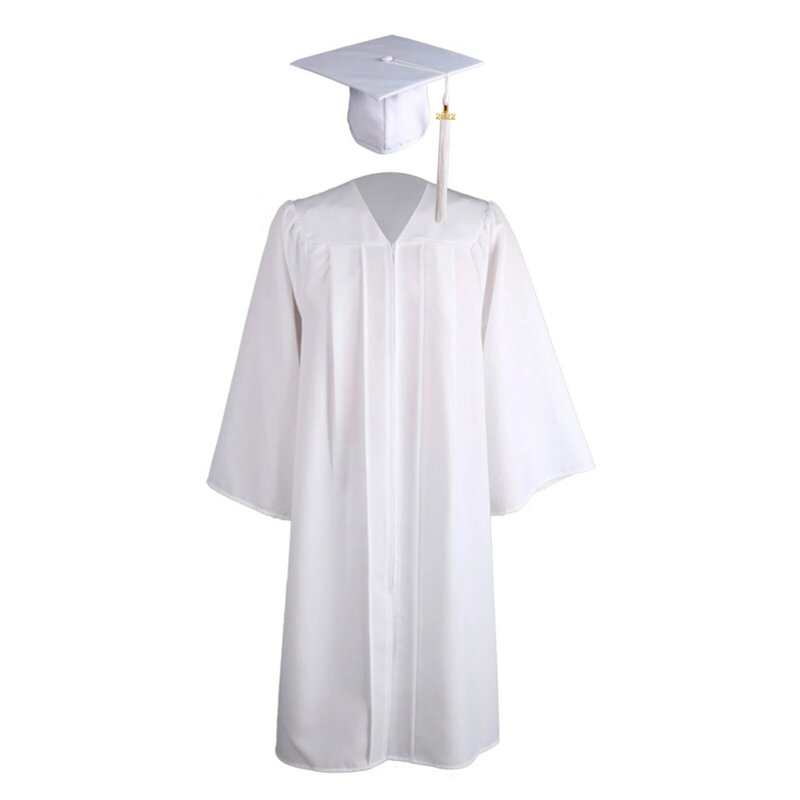 2022 adulto fecho de correr universidade acadêmica graduação vestido robe mortarboard boné