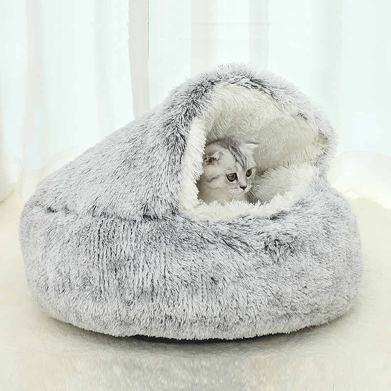 2023 New Cat Kennel Plush Winter Warm Ded Soft Comfortable Pet Accessories Cat Clanket For Small-50CM Medium-65CM