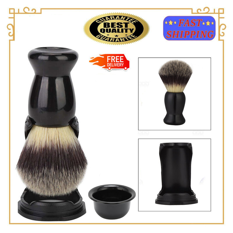 Conjunto de suporte de escova de barbear para homens acrílico suporte de escova de barbear suporte de barba escova de barbear navalha barba kit de barbear limpo também