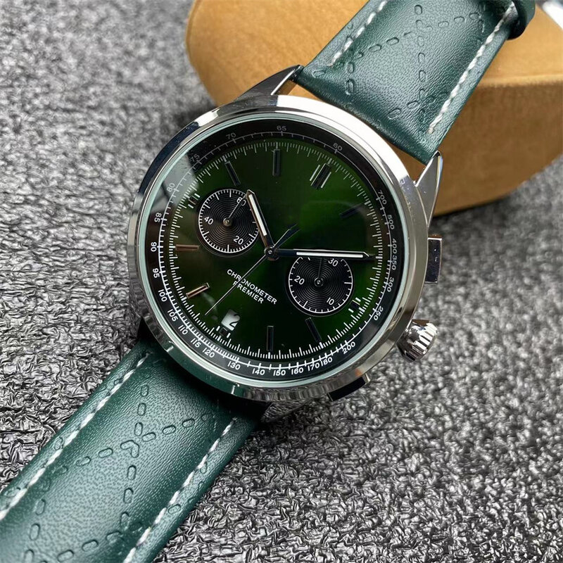 Luxus Top Marke Premier B01 Serie 42mm Panda Auge Quarz männer Chronograph Kalender Gürtel Armbanduhr mit Geschenk box
