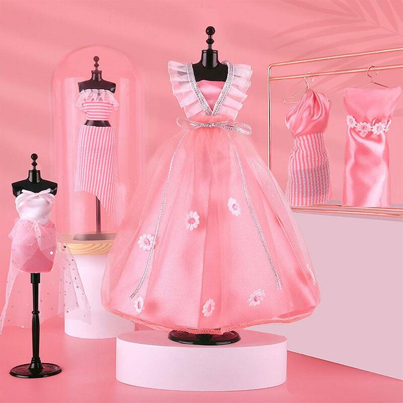 Kit de manualidades de diseño de vestido de muñeca Diy, conjunto de fabricación de ropa, Kit de manualidades, creatividad, regalos de moda para niñas
