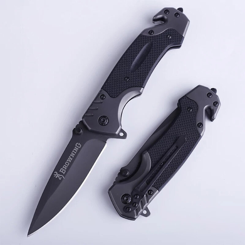 Pocket Military Knives Browning Outdoor Tactical Folding Knife G10 High Hardness Multifunctional Self-Defense EDC Tool-BY40