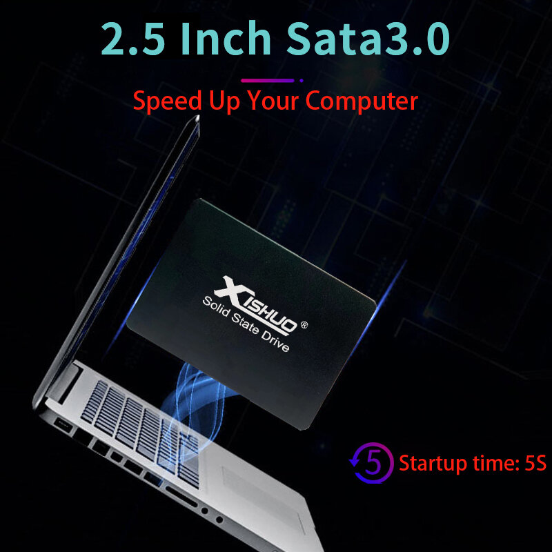 XISHUO – disque dur interne SSD, SATA III, avec capacité de 120 go, 128 go, 480 go, 512 go, 240 go, 256 go, 1 to, pour ordinateur de bureau et portable