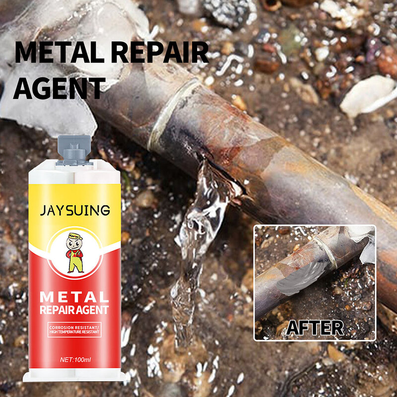 100g DIY AB Glue Metal Repair Paste Strong Cold Welding Industrial Glue Heat Resistance 2 In1 Strong Bond Sealant Repair Agent