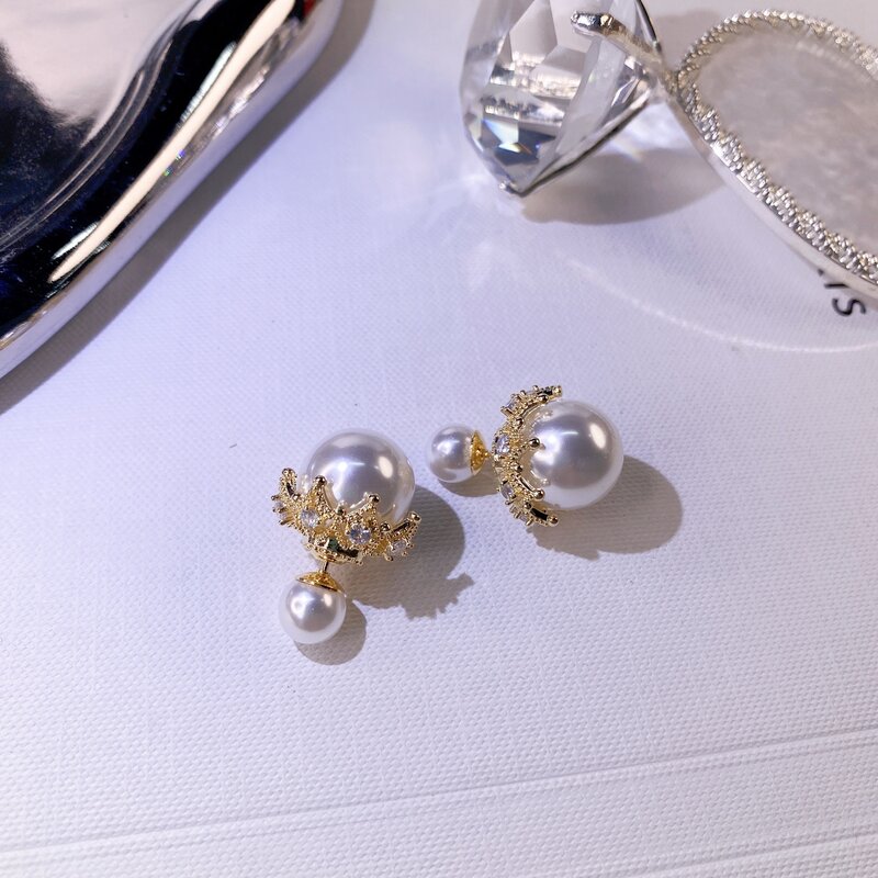 New Arrival Women S925 Silver Needle Wholesale Lady Fashion Pearl Earring Lady Temperament High Sense Earring Jewelry Gifts