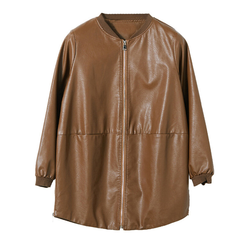 Женская осенне-зимняя куртка из искусственной кожи 2022, Женская мотоциклетная одежда, ветрозащитная красивая куртка на молнии, высокое каче...