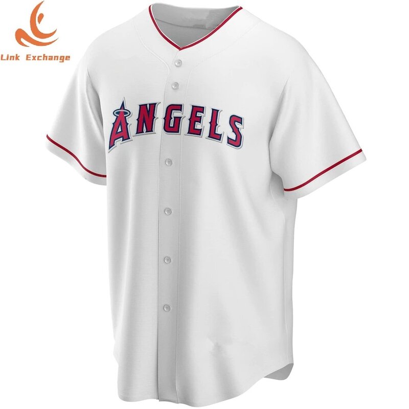 คุณภาพสูงใหม่ Los Angeles Angels ผู้ชายผู้หญิงเด็กเยาวชนเบสบอล Jersey Stitched T เสื้อ