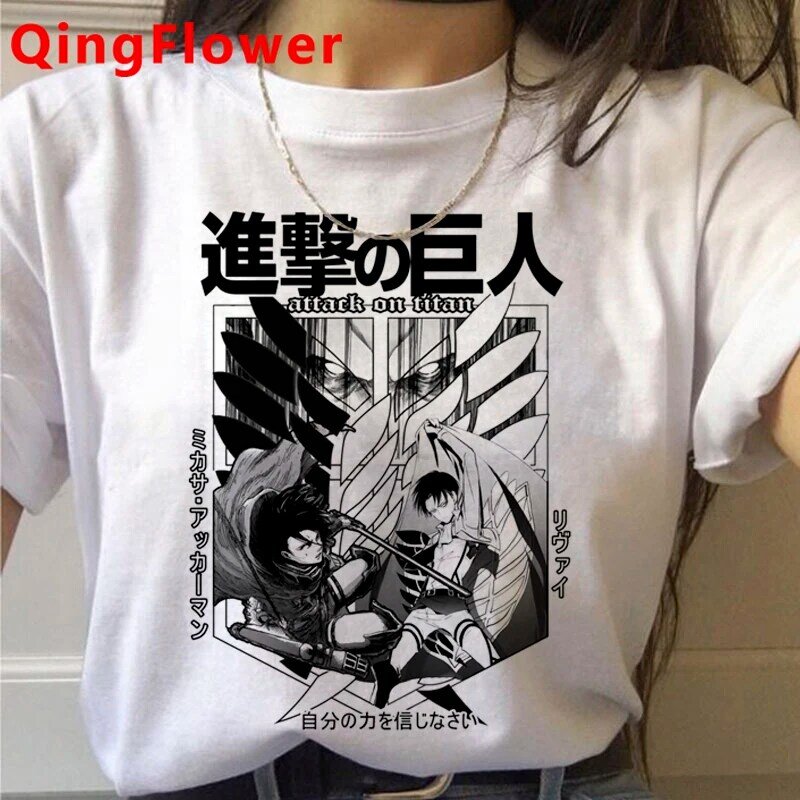 Sweat-Shirt pour femme, haut avec dessin animé japonais, attaque sur Titan Shingeki No Kyojin, Kawaii, Harajuku Y2k