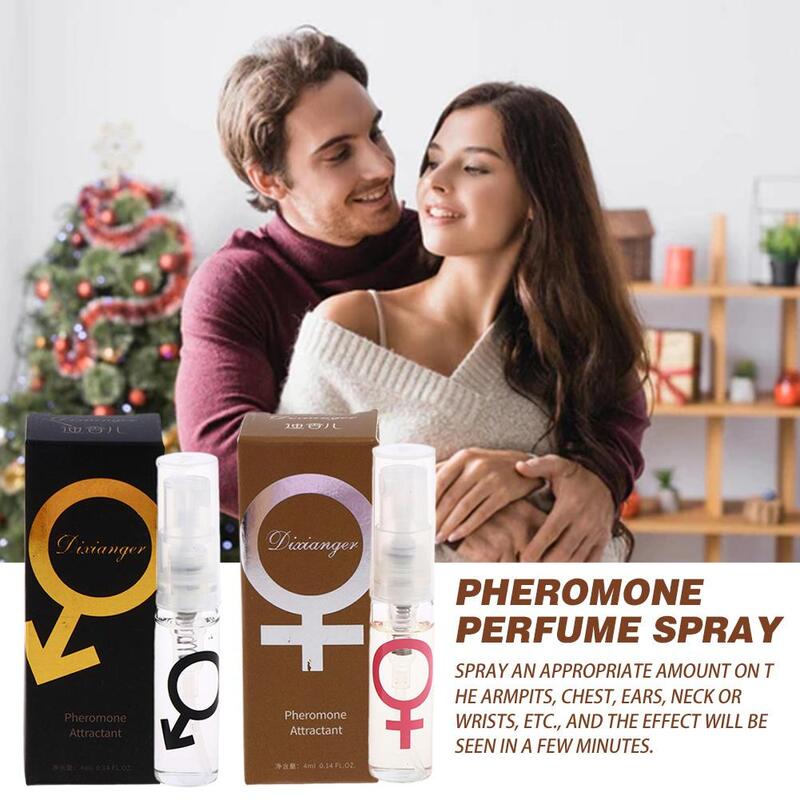 Perfume de feromonas para hombre y mujer, colonia de feromonas para atraer a hombres y mujeres, 4ML, 2 piezas/1SET