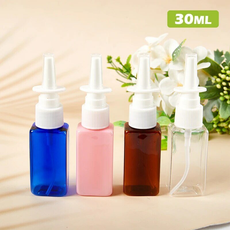 Bouteilles de pulvérisation nasale vides en plastique blanc, 1 pièce de 30ml, pompe de pulvérisation, brouillard Nasal, emballage rechargeable