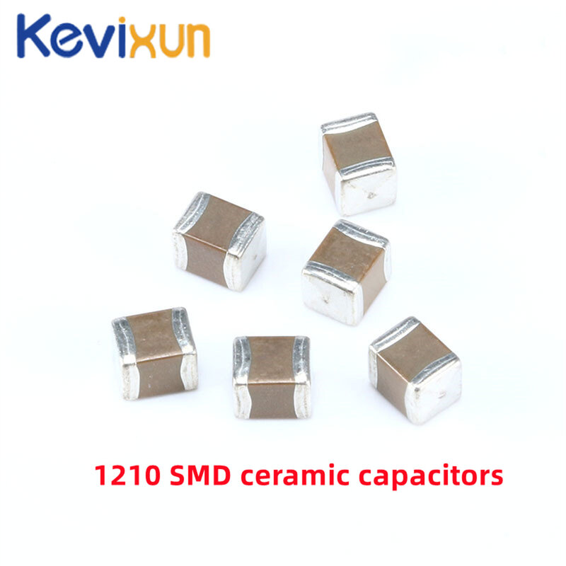 50pcs 1210 SMD Chip capacitor 1nF 4.7nF 1uF 2.2uF 10uF 22uF 47uF 100uF 10V 16V 25V 50V 1KV 2KV