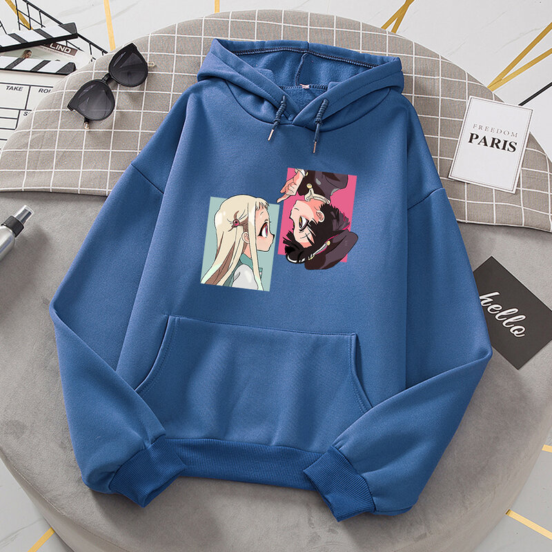 Animasi Jepang Remaja Hanako Hoodie Siswa Baru Kreatif Hoodie Kasual Mode Animasi dengan Topi