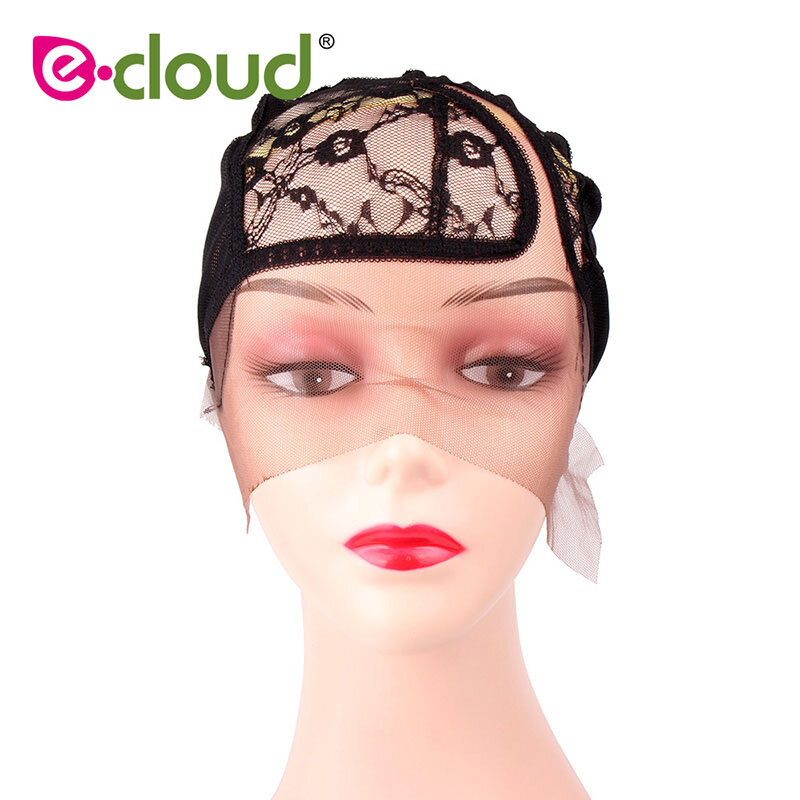 21Inch Elastic Wig Caps For Making Wigs Stretch Lace Weaving Cap Bonnet Perruque For Big Head with Adjustable Straps