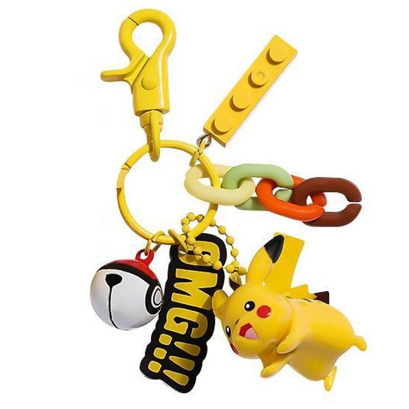 Оригинальный брелок для ключей Покемон Пикачу игрушка Пикачу кавайная фигура аниме фигурки покемона аниме