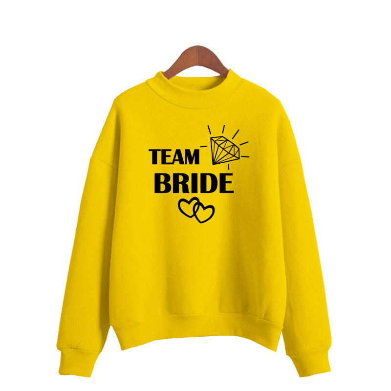 Team Bruid Print Vrouw Sweatshirt Zoete Koreaanse O-hals Truien Dikke Herfst Snoep Vrouwen Wedding Party DW370