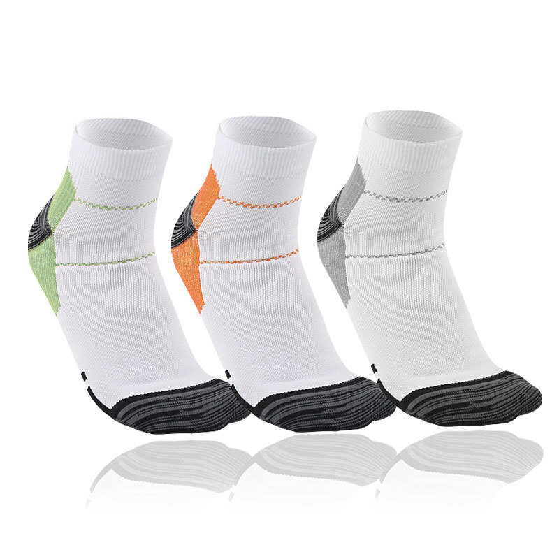1 Pair Men Women Compression Socks Nylon Running Marathon Travel Sports Socks Fit for Plantar Fascia Breathable Sweat-Wicking