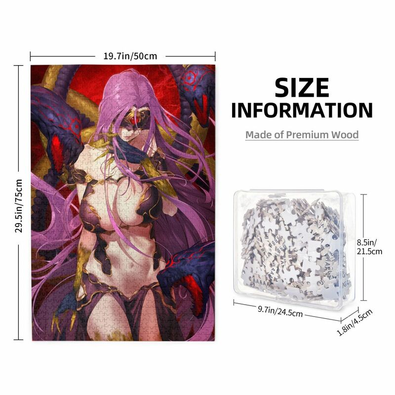 Anime Puzzle los wielki zamówienie plakat 1000 sztuka Puzzle dla dorosłych zabawka antystresowa Gorgon Demon malarstwo Hentai Sexy Room Decor