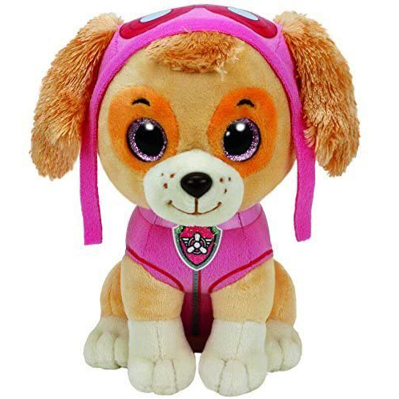 Beanie-muñeco de peluche de ojos grandes para niños y niñas, muñeco de peluche de la patrulla canina, perro Skye Marshall Rubble Chase Rocky Zuma