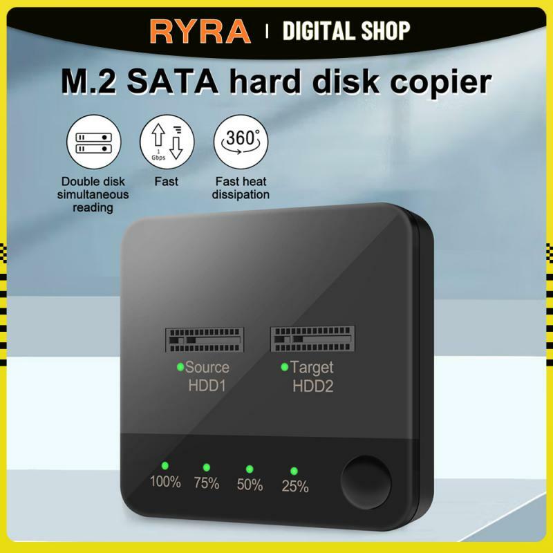 RYRA Hard Disk Copying Machine Notebook SSD M.2 SATA Hard Disk Box Dual Disk Reader Hard Disk Docking Station Copying Machine