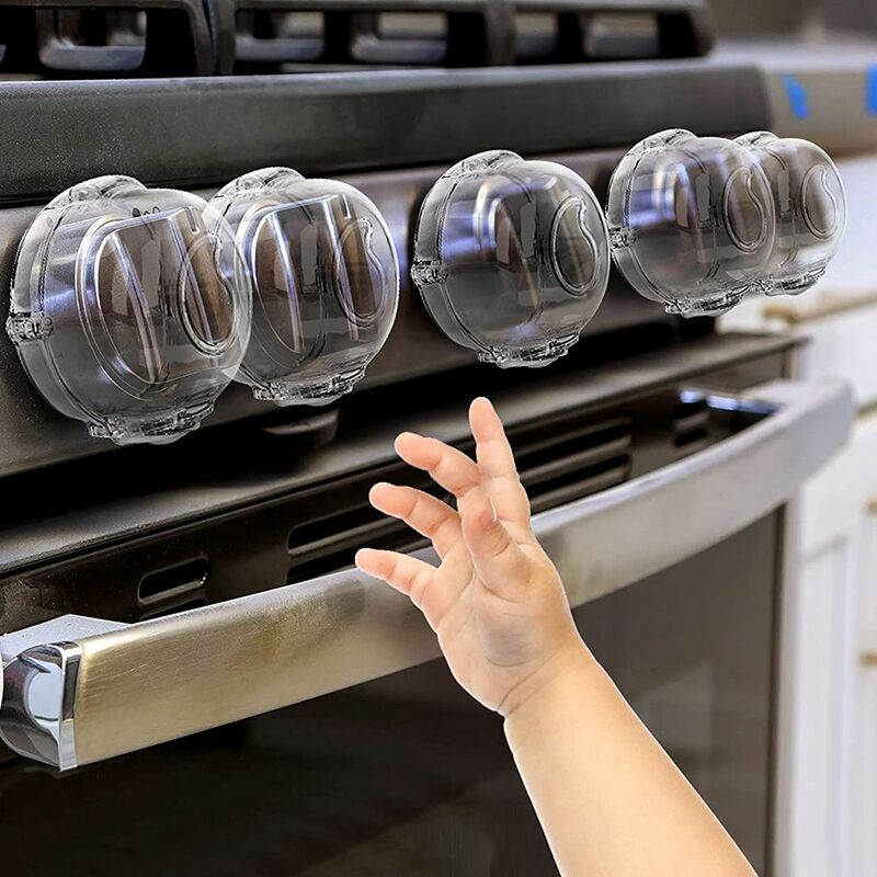 Couvercle de bouton de Protection de cuisinière à gaz, Protection de sécurité en plastique pour bébé, utile pour la cuisine, 1 pièce