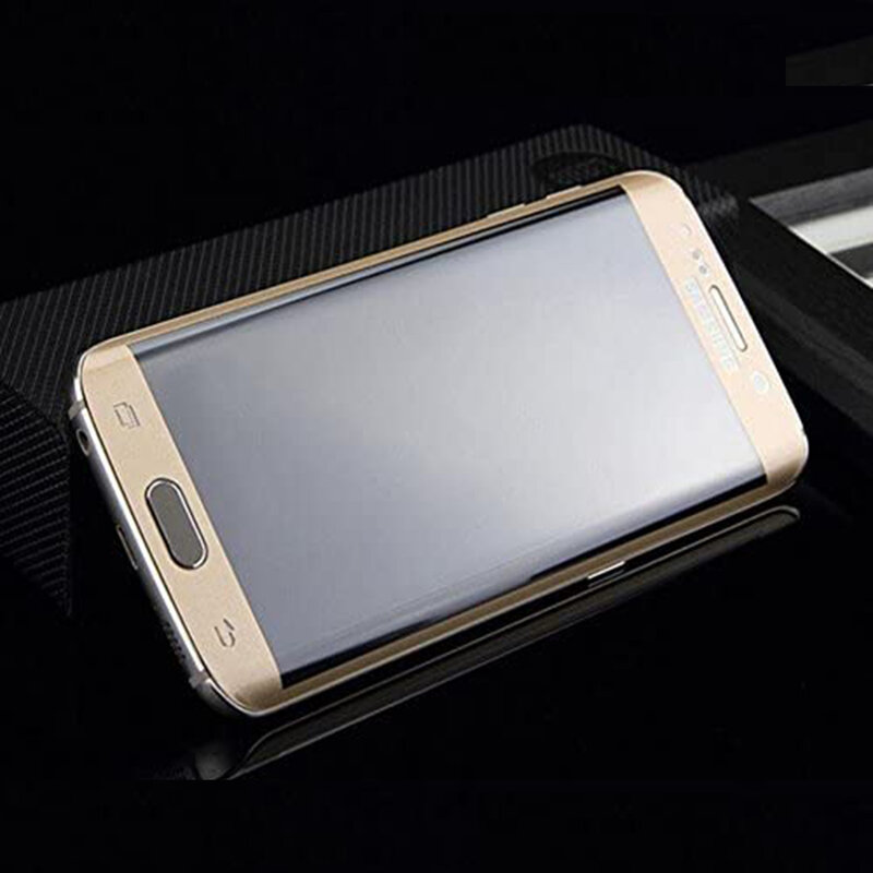 1/4Pcs 3D Full Cover Tempered Glass For Samsung S7 Edge Gold Screen Protector Glass