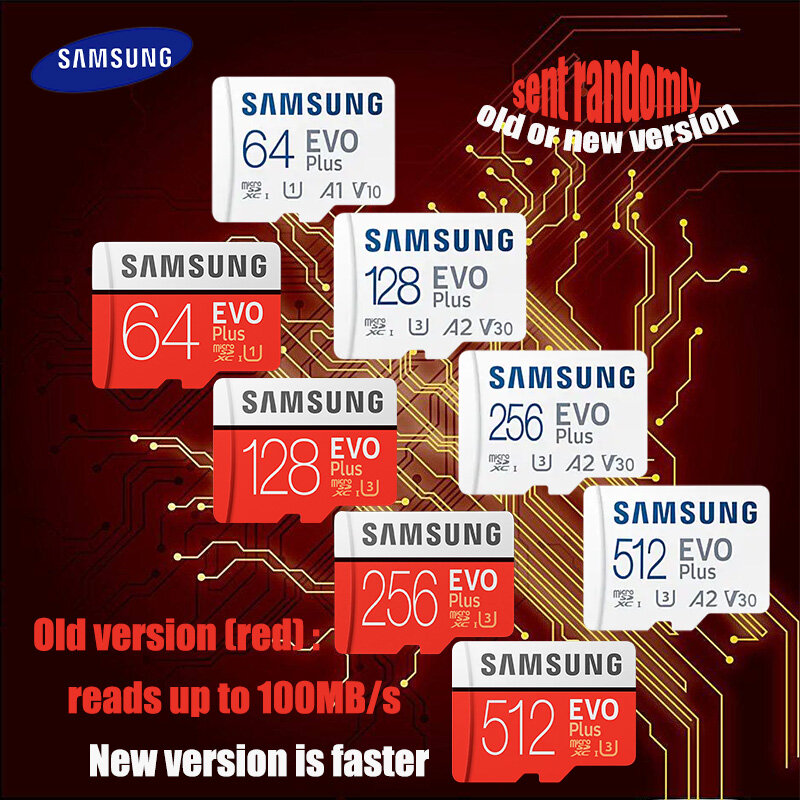 SAMSUNG EVO + Micro SD 32G SDHC 80 mb/s Grade Class10 Speicher Karte C10 UHS-I TF/SD Karten trans Flash SDXC 64GB 128GB