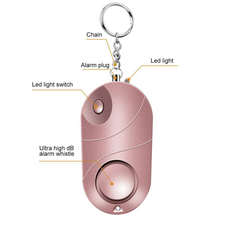 الدفاع عن النفس إنذار فتاة المرأة إنذار السلامة مع سلسلة المفاتيح مصباح LED للطوارئ الشعلة عالية 120-130dB مصباح يدوي صغير أجهزة الإنذار