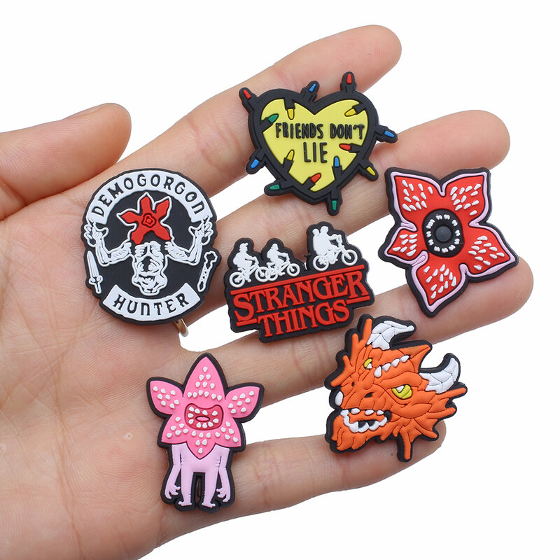 Stranger Things PVC Shoe Charms Decorations Weird Parallel World Garden Shoes Buckle Accessories Demon King Croc Jibz Kids Gifts