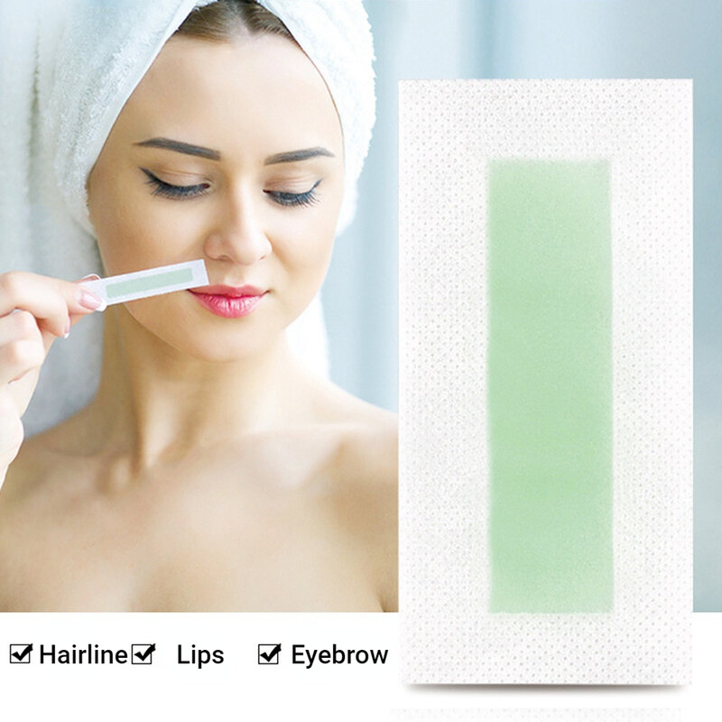 24Pcs ฤดูร้อน Professional Hair Removal Wax Strips สำหรับ Depilation Double กระดาษขี้ผึ้งสำหรับบิกินี่ Body Face ที่มีประโยชน์