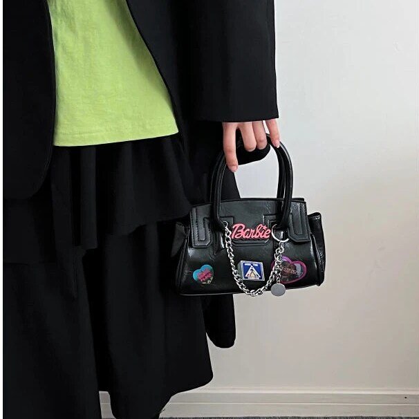 Xiuya – sacs à bandoulière pour motard Y2k, sacs à main avec chaîne mode 2022 d'été gothique pour femmes, sacs en cuir Pu Trendyol