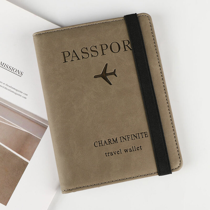 المحمولة رقيقة جدا الجلود وثيقة حزمة جواز سفر حقيبة غطاء سفر حافظة جواز سفر حامل محفظة بشريحة RFID
